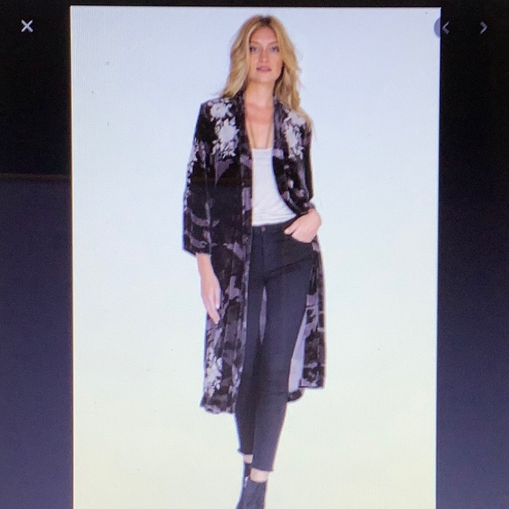 NWT JOHNNY WAS SANTAL VELVET KIMONO COAT